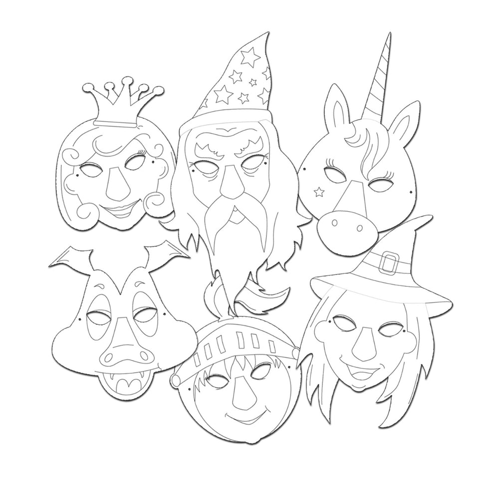 URSUS Paper Crafts DIY Kid's Masks, Set of 6 Fairytale from Australia
