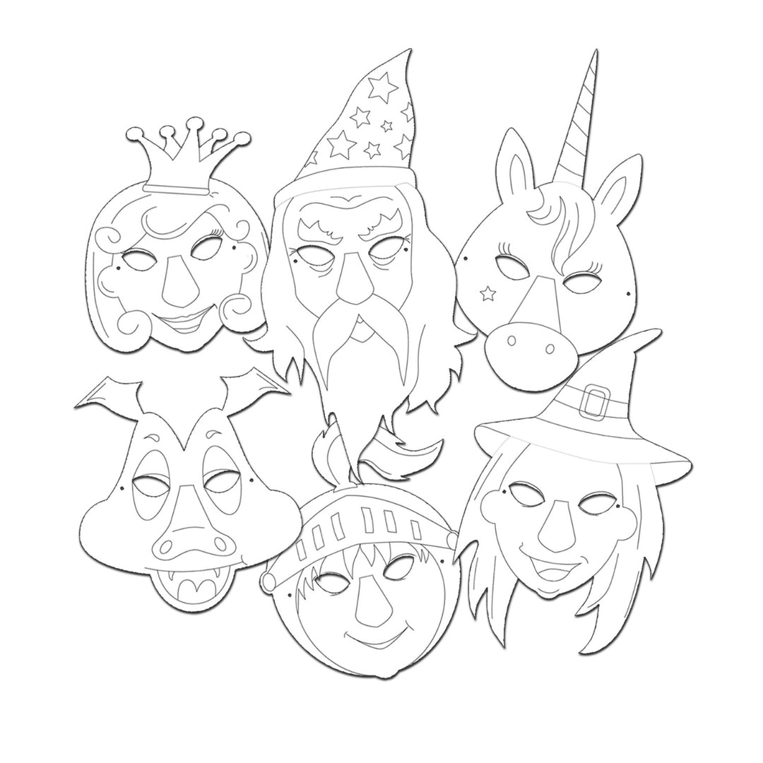 URSUS Paper Crafts DIY Kid's Masks, Set of 6 Fairytale from Australia