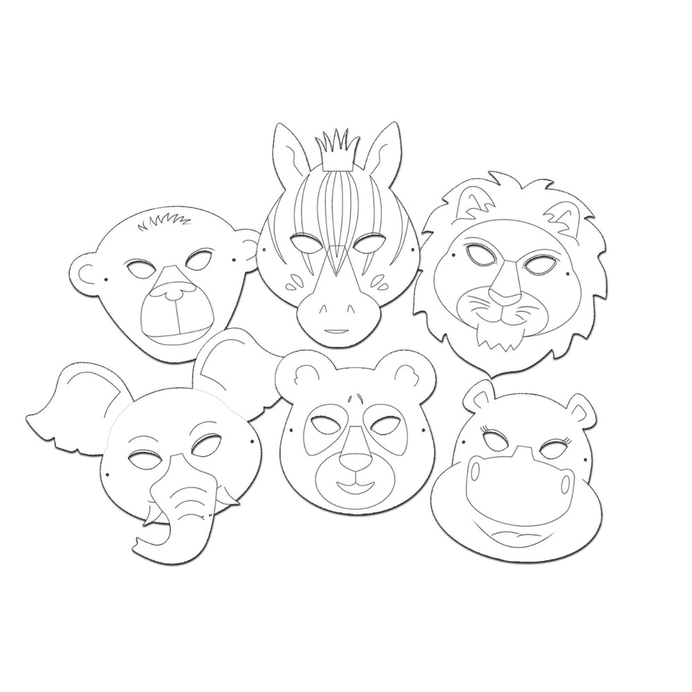 URSUS Paper Crafts DIY Kid's Masks, Set of 6 Forest Animals from Australia