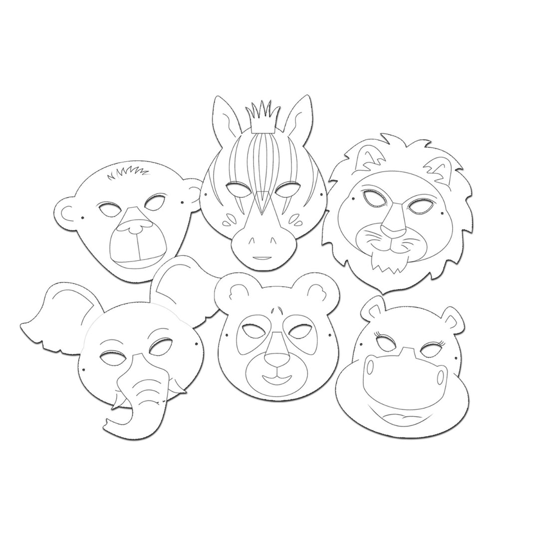 URSUS Paper Crafts DIY Kid's Masks, Set of 6 Zoo Animals from Australia
