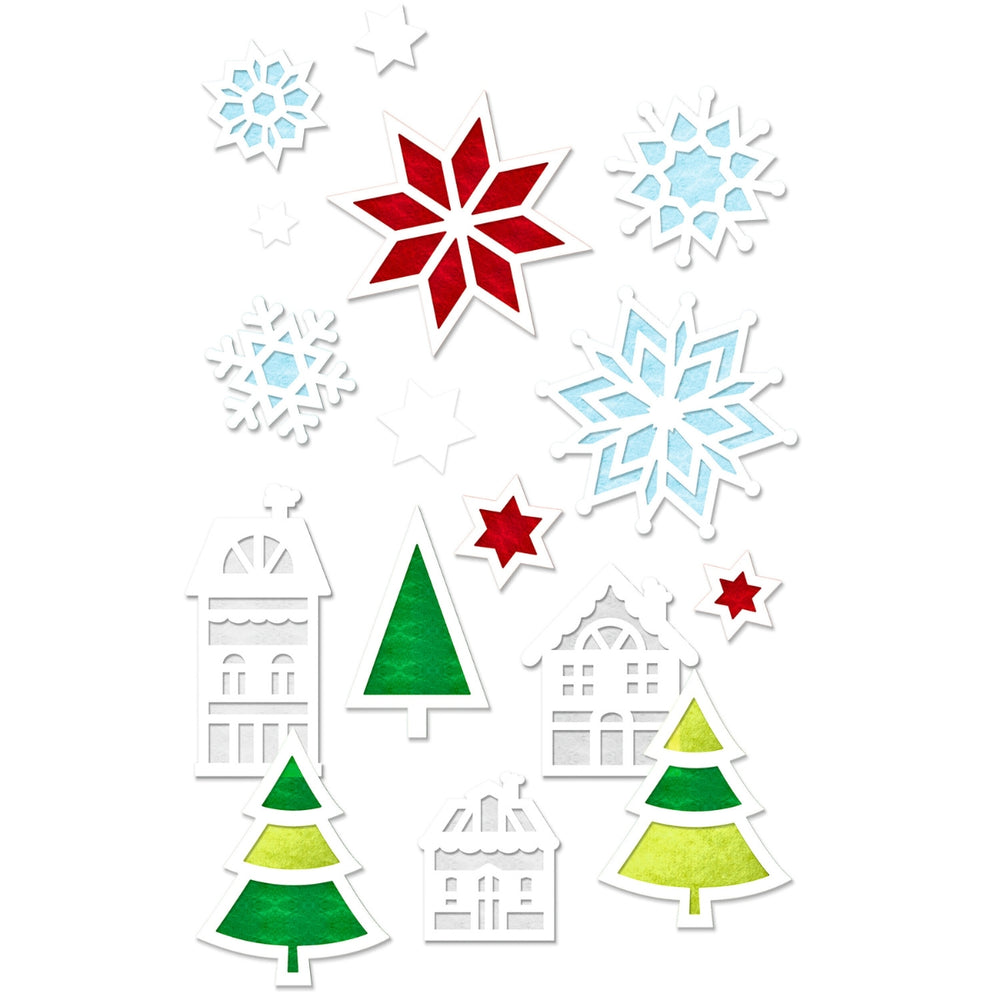 URSUS Paper Crafts DIY Kit Window Art Decoration, Set of 12 Christmas Winter from Australia