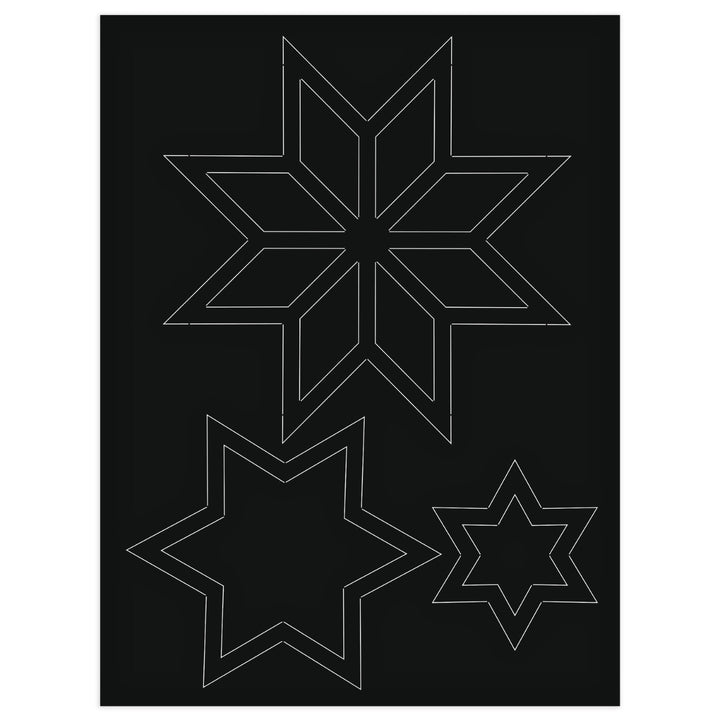 URSUS Paper Crafts DIY Kit Window Art, Set of 12 Christmas Trees & Stars from Australia