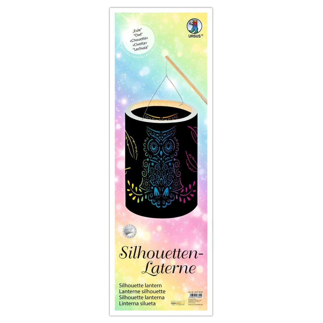 URSUS Paper Crafts DIY Lantern, Rainbow Silhouette Owl from Australia