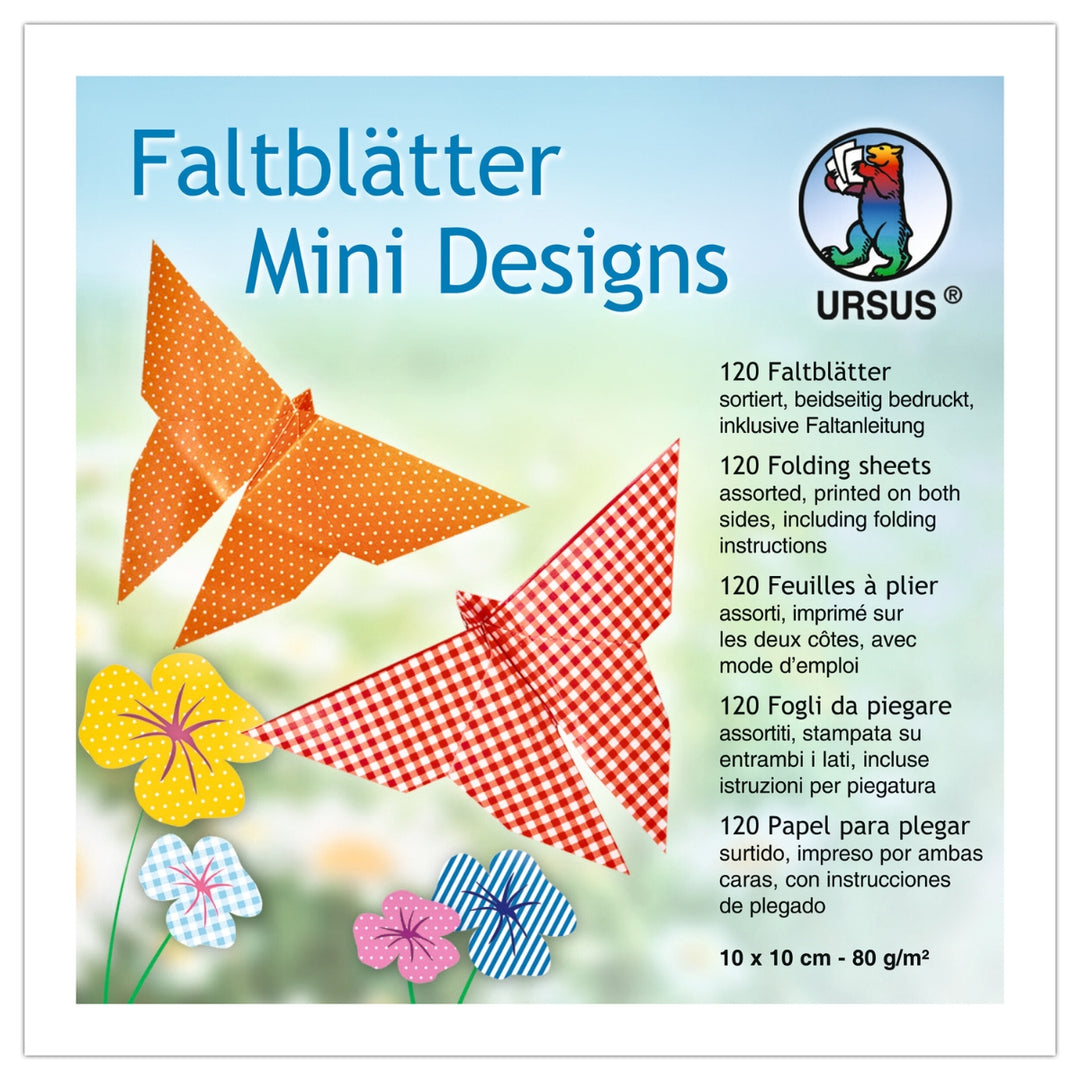 Double-Sided Origami Folding Paper with Instructions - 120 Sheets, 10 Colours - Retired Product