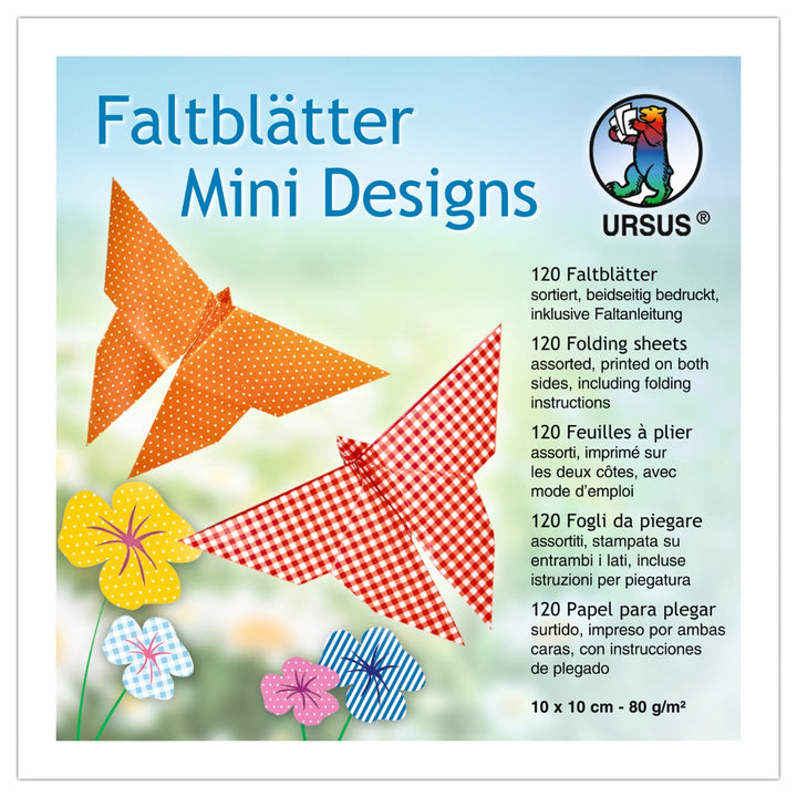 Double-Sided Origami Folding Paper with Instructions - 120 Sheets, 10 Colours - Retired Product