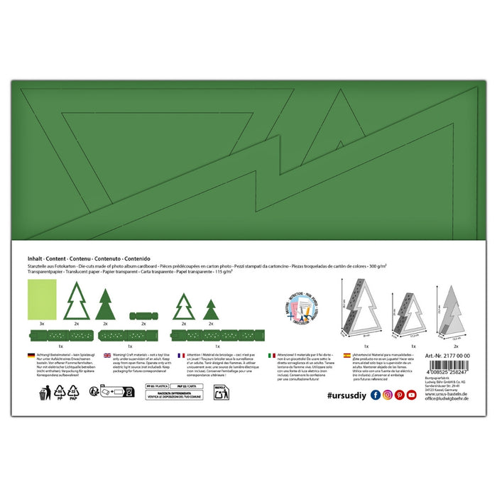 URSUS Paper Lantern Kit - Set of 2 - Christmas Tree - Paper Products, Online - Australia