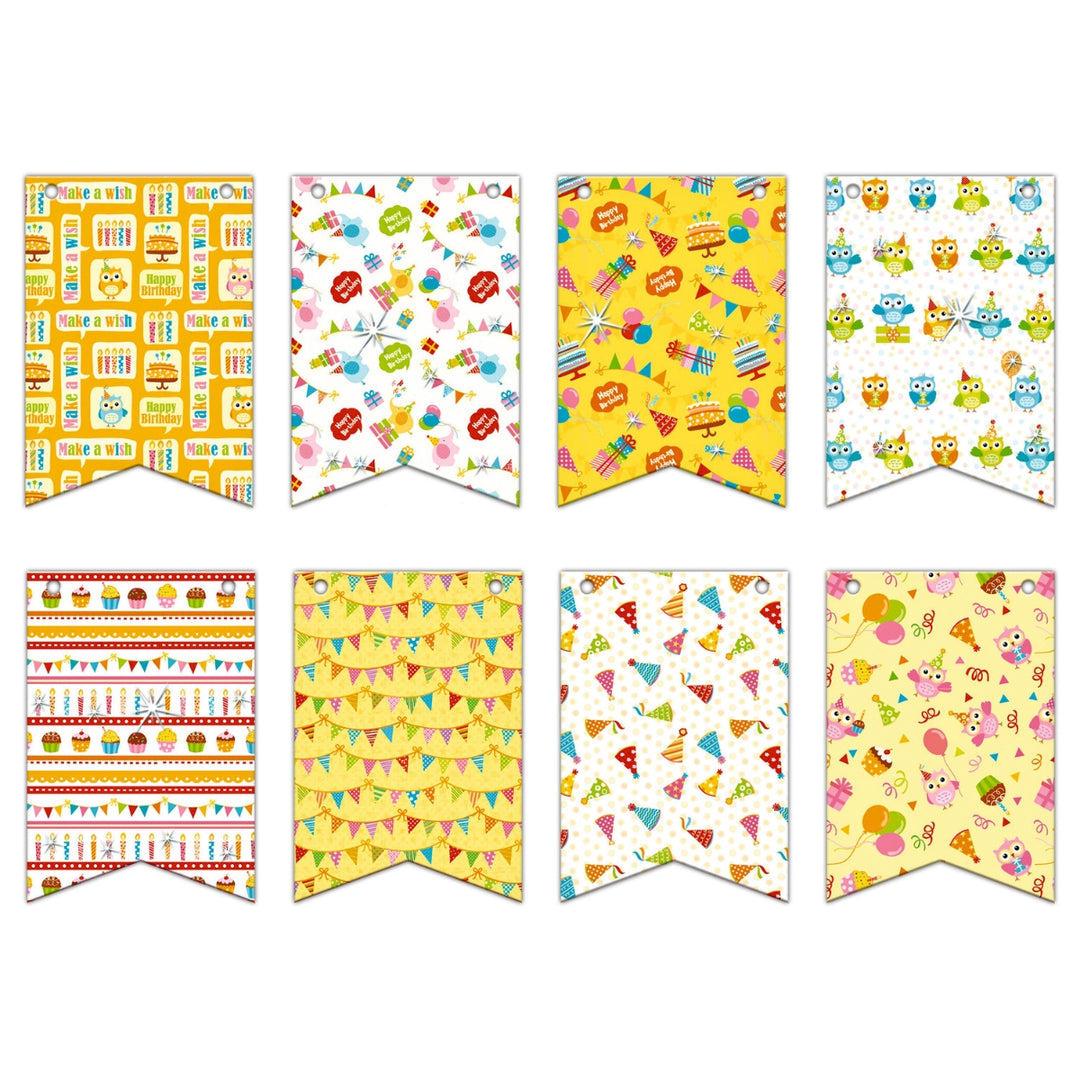 URSUS Pennant Banner 24 Pennants, 8 Designs Happy Birthday from Australia
