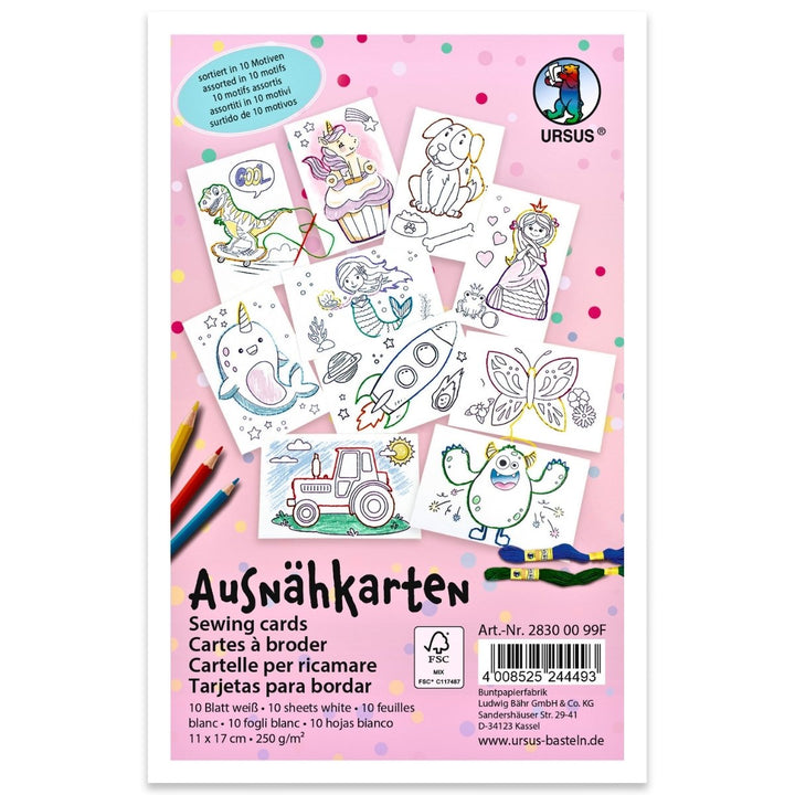 URSUS Sewing Card Templates - Set of 10 - Paper Products, Online - Australia