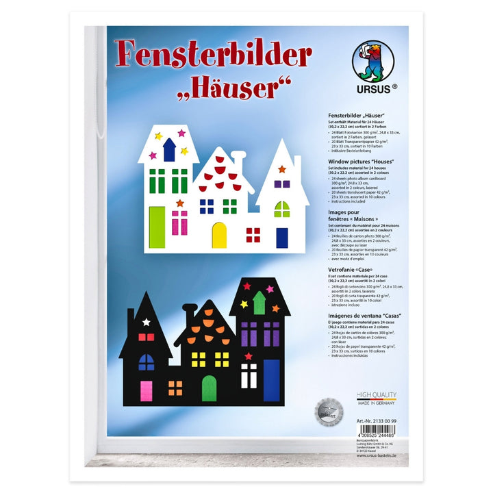 URSUS Window Art Kit - Set of 24 - Houses - Paper Products, Online - Australia
