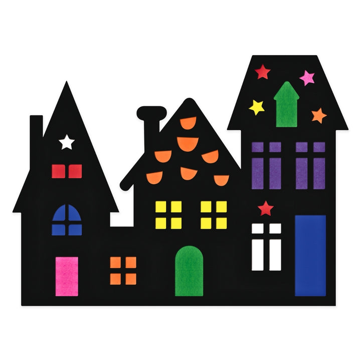 URSUS Window Art Kit - Set of 24 - Houses - Paper Products, Online - Australia