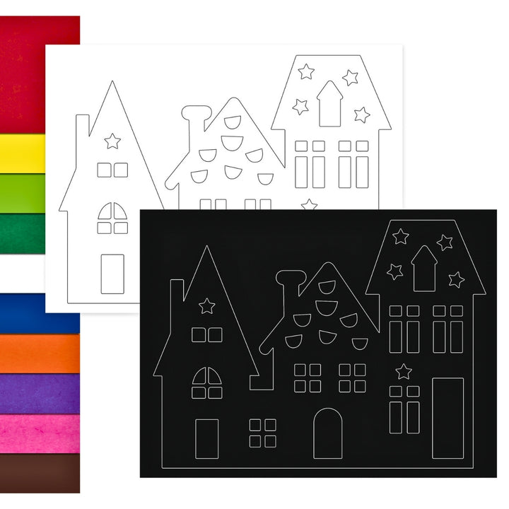 URSUS Window Art Kit - Set of 24 - Houses - Paper Products, Online - Australia