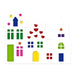URSUS Window Art Kit - Set of 24 - Houses - Paper Products, Online - Australia