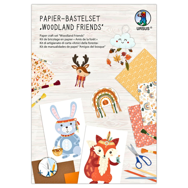 URSUS Paper Craft Pack - Set of 34 - Woodland Friends - Paper Products, Online - Australia