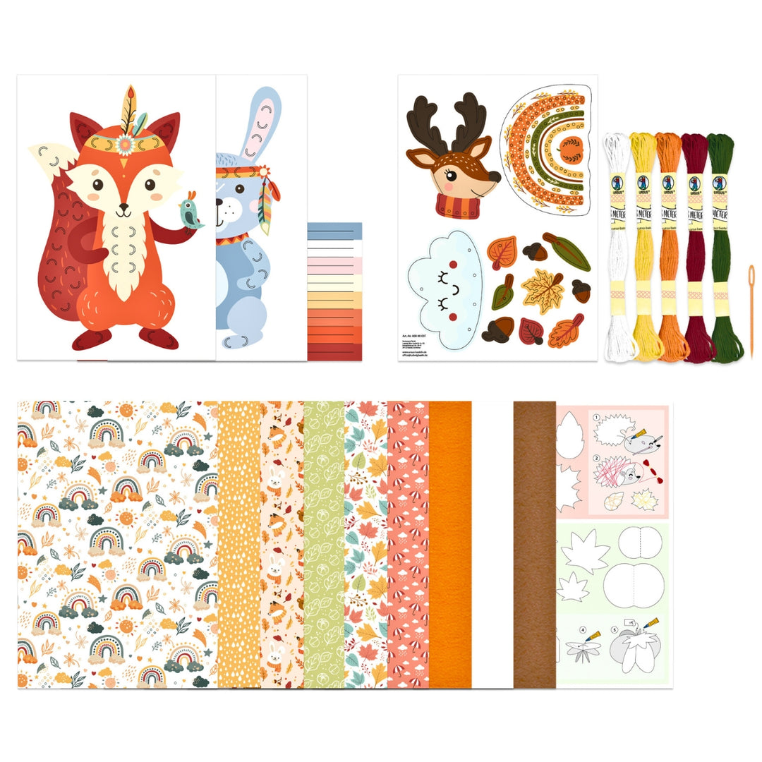 URSUS Paper Craft Pack - Set of 34 - Woodland Friends - Paper Products, Online - Australia