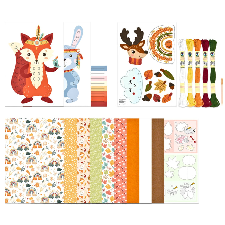 URSUS Paper Craft Pack - Set of 34 - Woodland Friends - Paper Products, Online - Australia