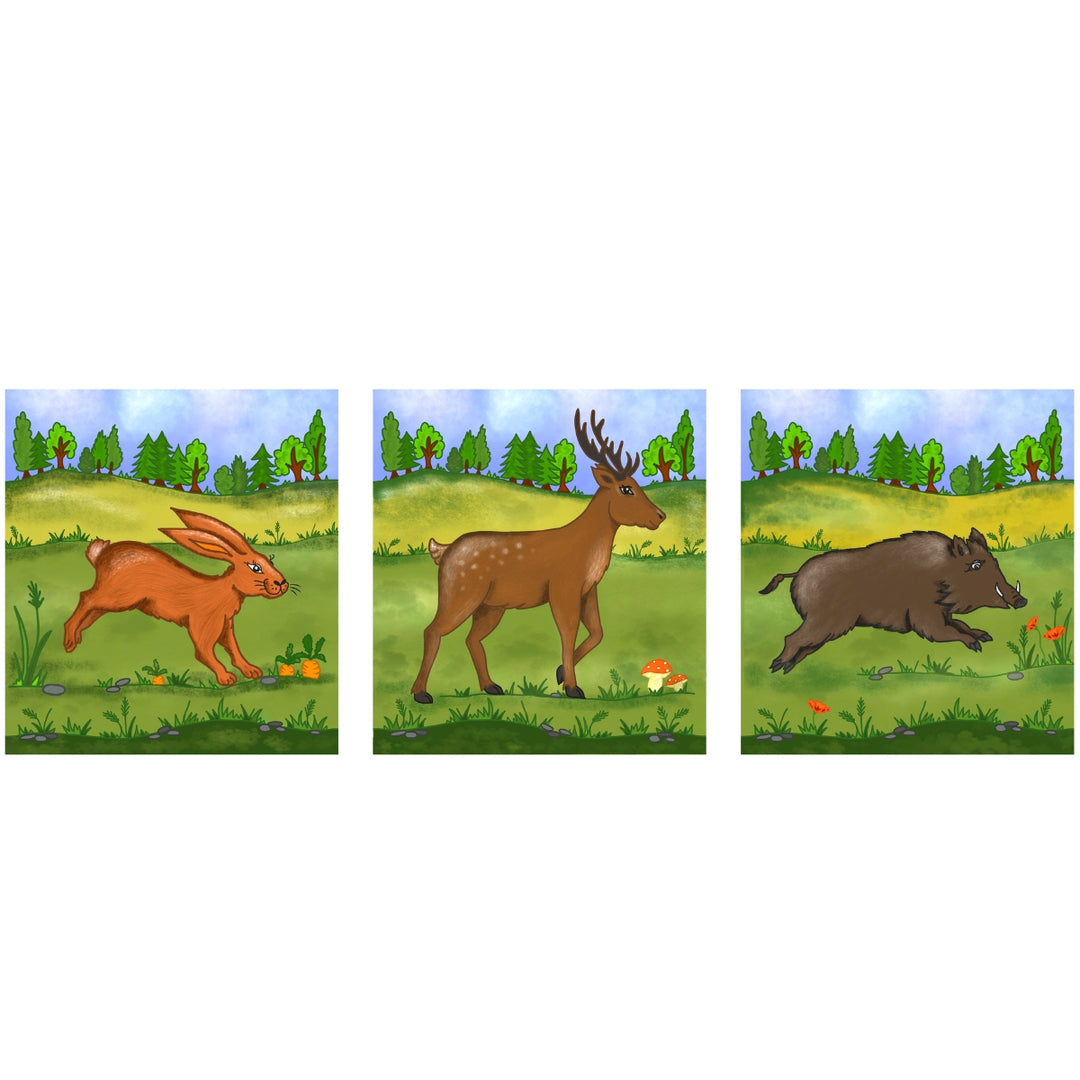 VAH Trio Target for Suction Arrows - Forest - Wooden Toy - Online, Australia