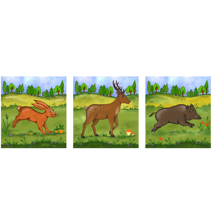 VAH Trio Target for Suction Arrows - Forest - Wooden Toy - Online, Australia