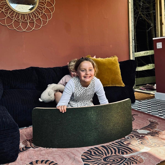 Wobbel Balance Board - Large with Wool Felt Base - Jungle Green, Australia