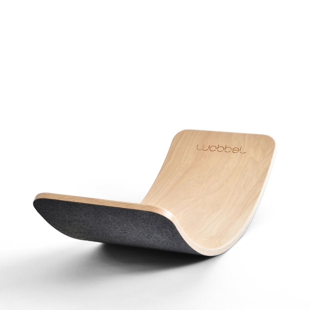 Wobbel Balance Board - Large with Wool Felt Base - Mouse Grey, Australia