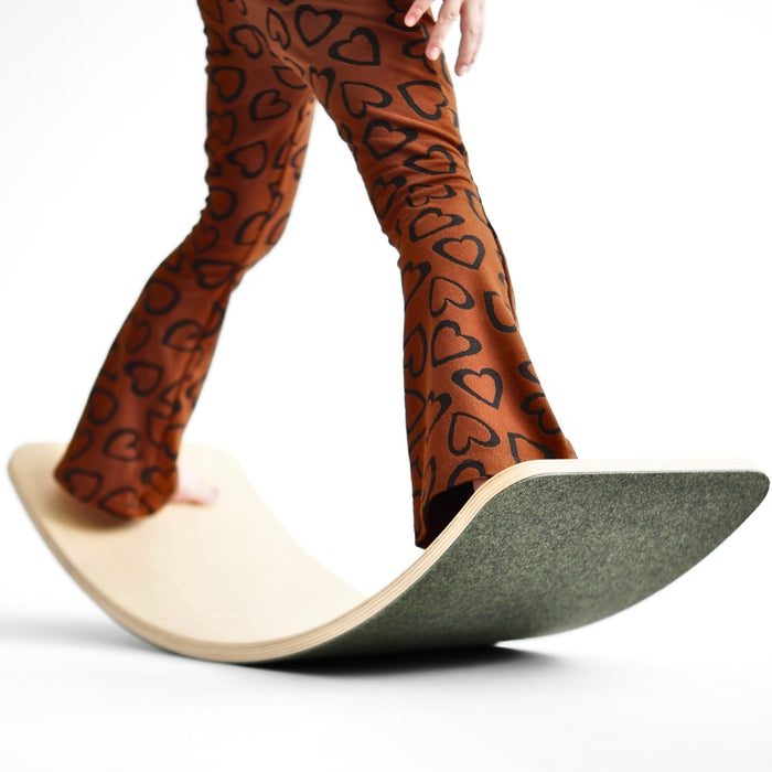 Wobbel Balance Board - Lite with Hardwearing Recycled Vegan Felt Base - Jungle Green, Australia