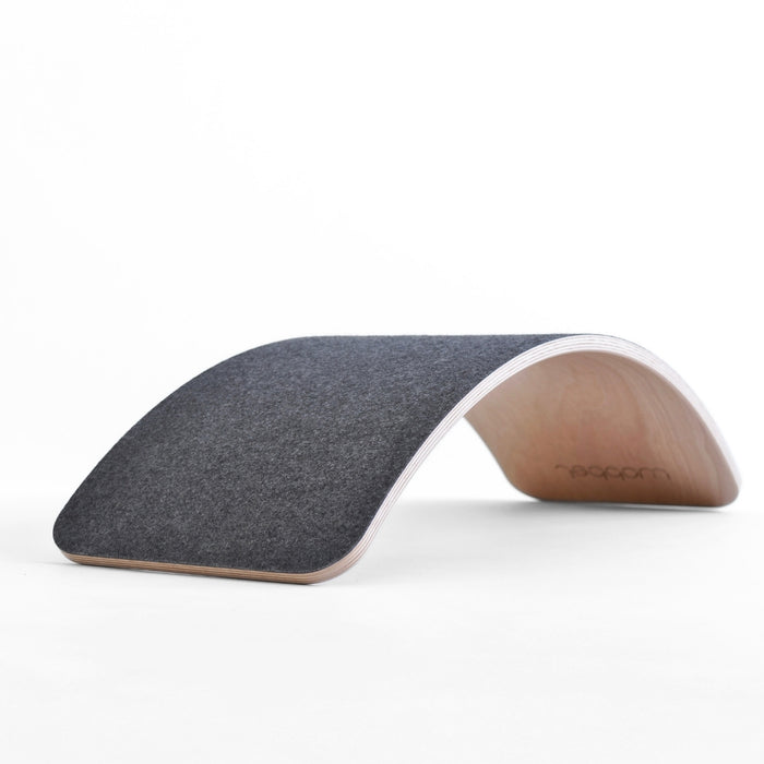 Wobbel Balance Board - Lite with Hardwearing Recycled Vegan Felt Base - Mouse Grey, Australia