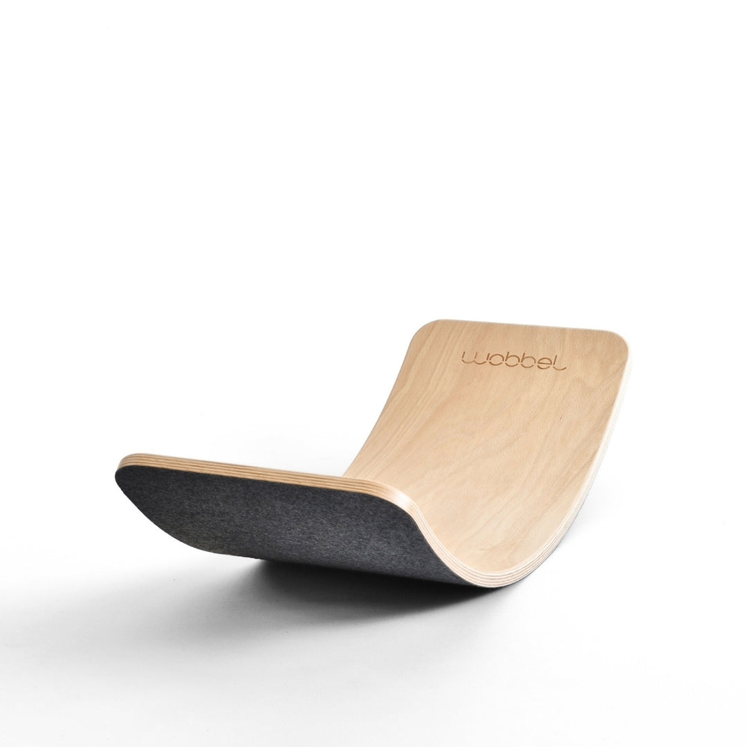 Wobbel Balance Board - Lite with Hardwearing Recycled Vegan Felt Base - Mouse Grey, Australia