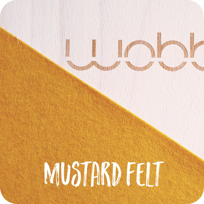 Wobbel Balance Board Original with Wool Felt Base in Mustard Yellow from Australia