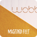 Wobbel Balance Board Original with Wool Felt Base in Mustard Yellow from Australia