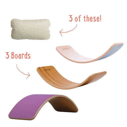 Wobbel Group Play Bundle - 3 Boards with 3 Pillows