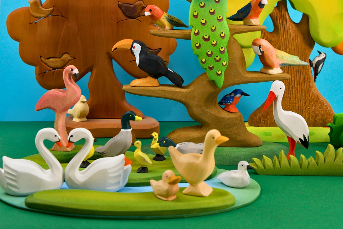 Wooden Figurines - Birds & Feathered Friends Collection - Online, Australia
