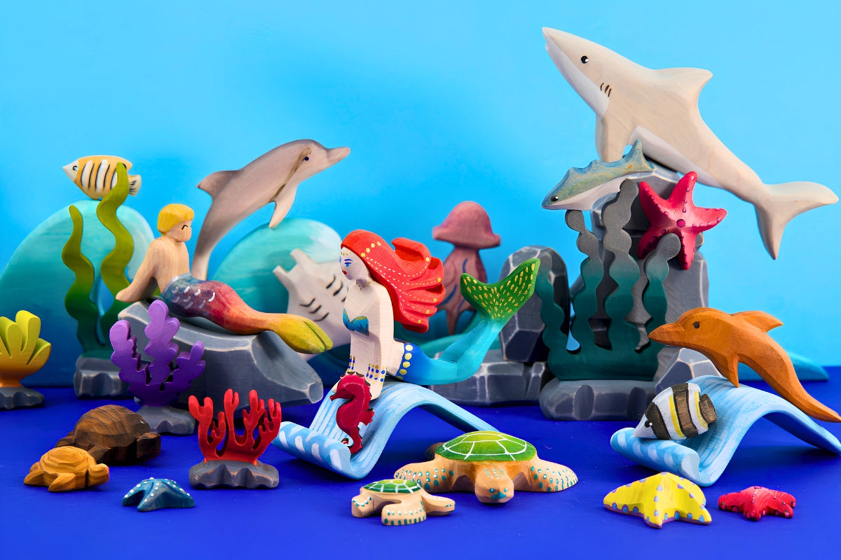 Wooden Figurines - Sea Creatures Collection - Online, Australia