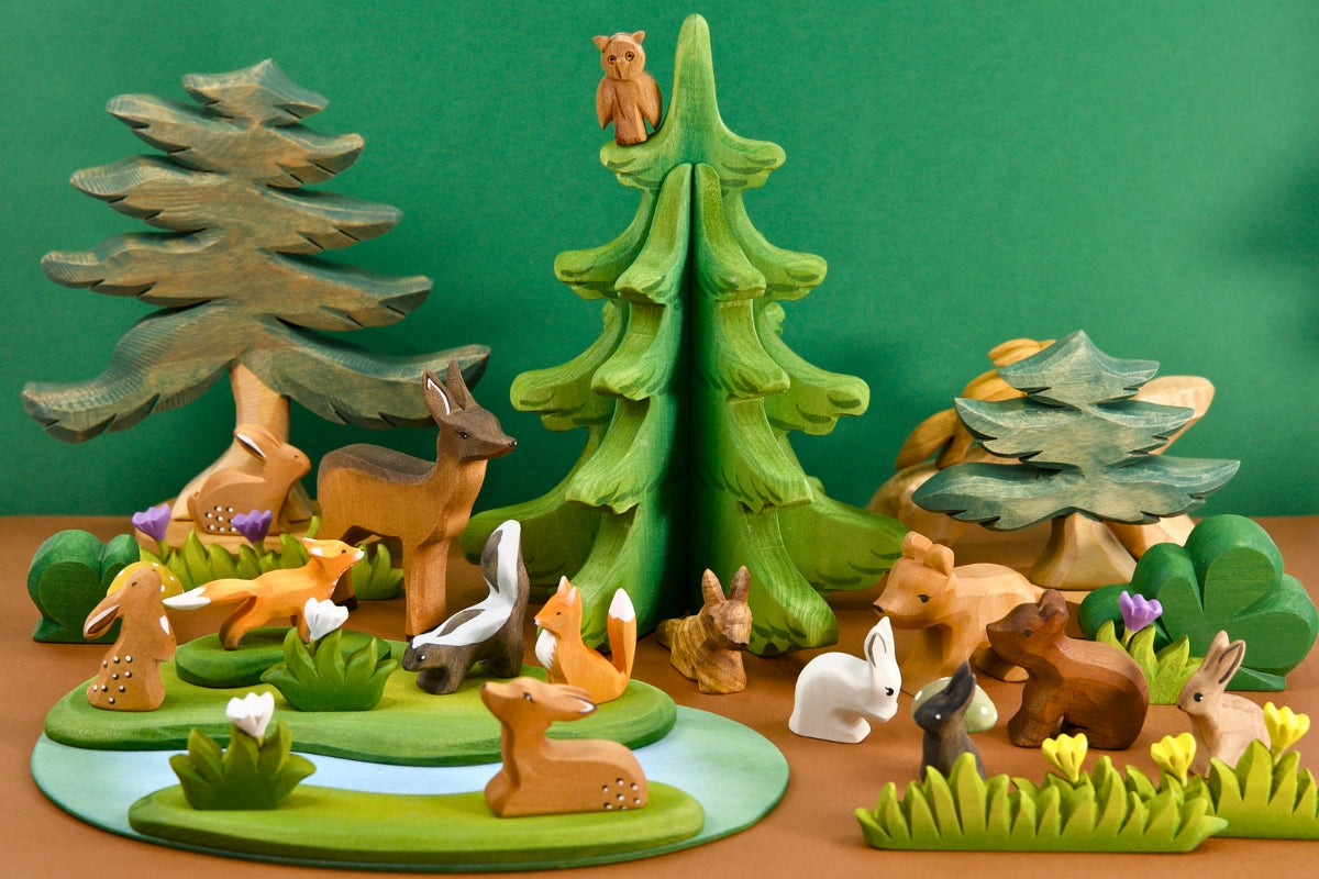 Wooden Figurines - Woodland & Meadow Animals Collection - Online, Australia