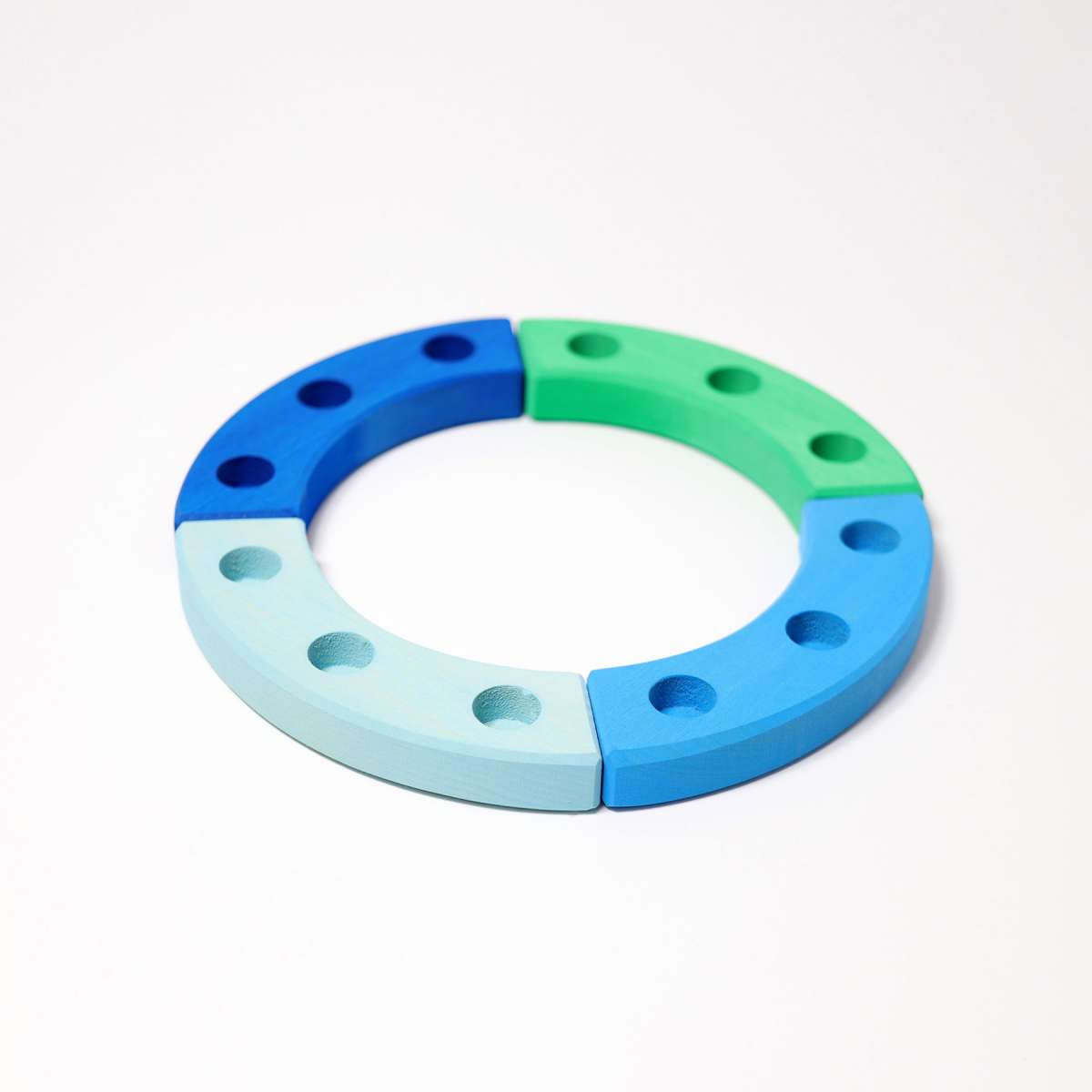 02062 Grimm's Small Birthday Ring Blue-Green 12 Holes