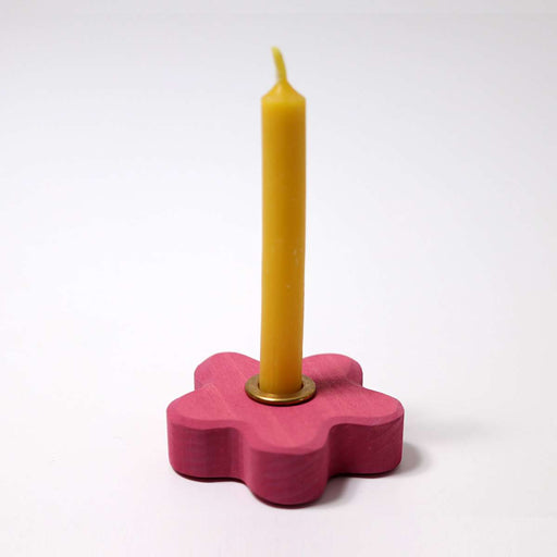 02705 Grimm's Pink Flower Candle Holder
