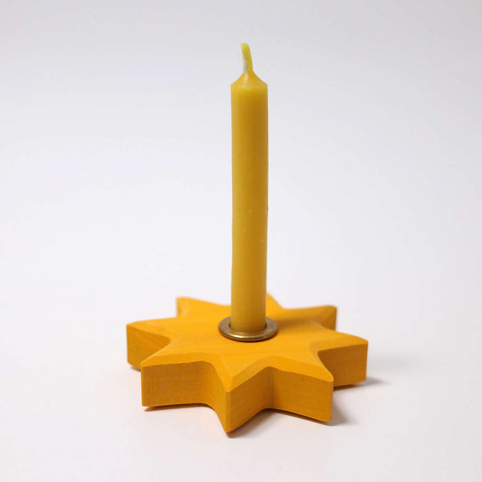 02830 Grimm's Yellow Star Candle Holder