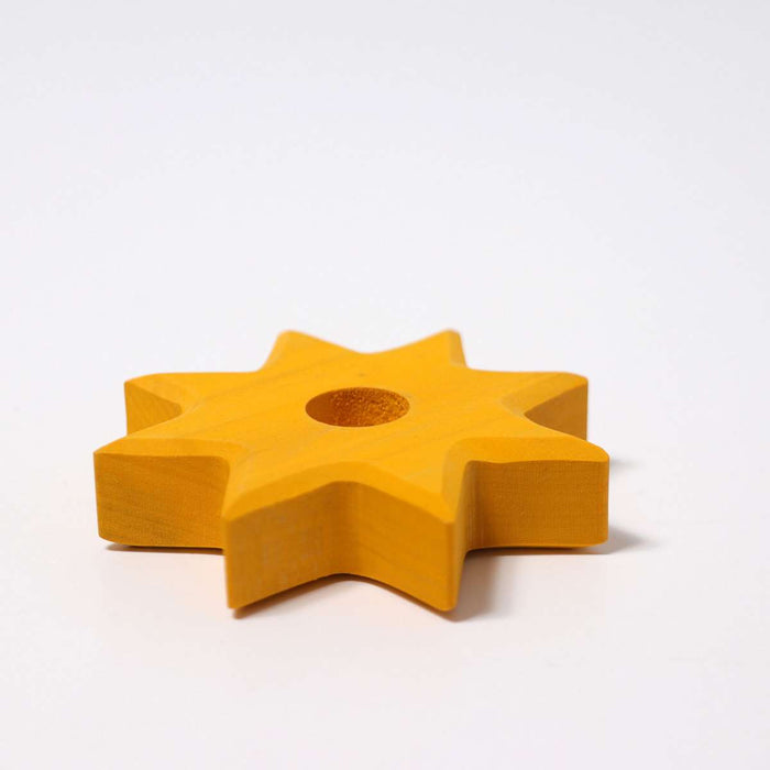 02830 Grimm's Yellow Star Candle Holder