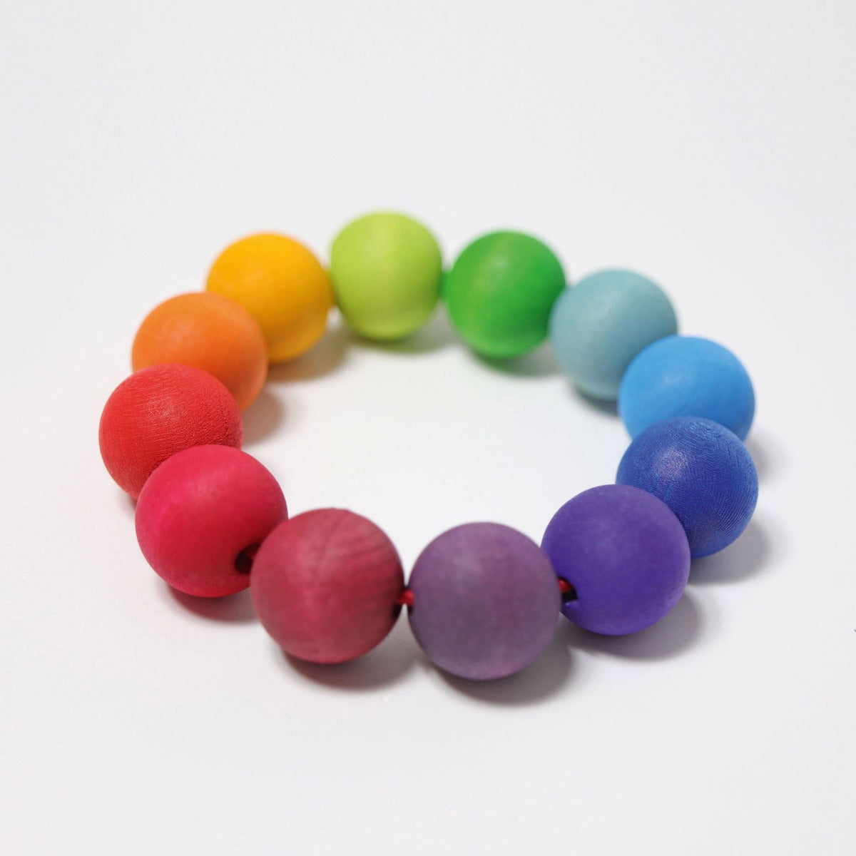 Grimm's Wooden Baby Toy Grasping Rattle Rainbow Beads Ring - Australia ...