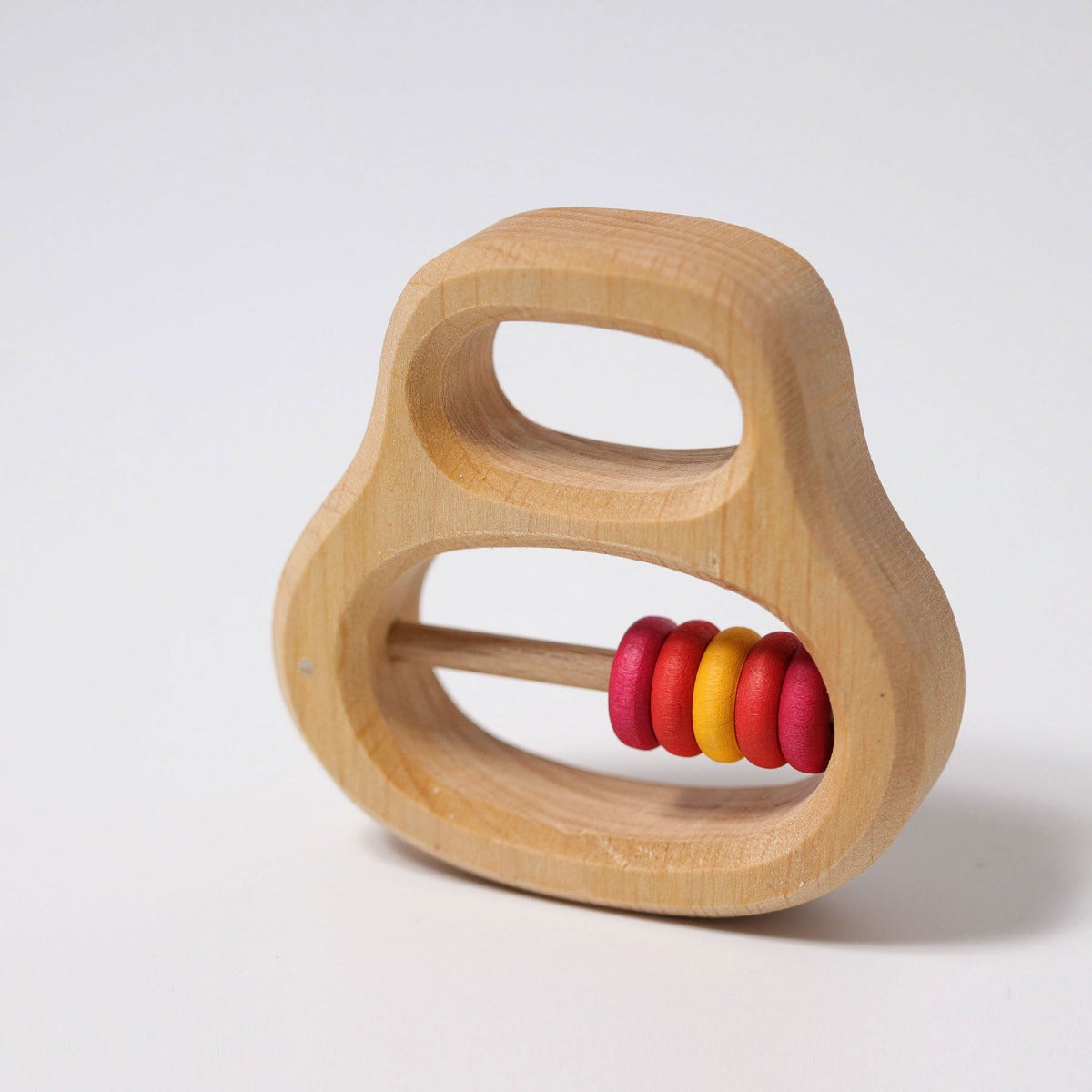 Wooden Rings Rattle Grimm's Wooden Baby Toy Grasping Rattle - Red Rings - Australia — Oskar ...