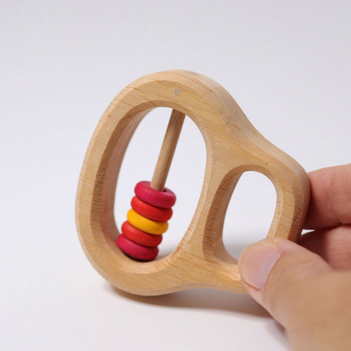 8130 Grimm's Grasping Toy Rattle with red rings