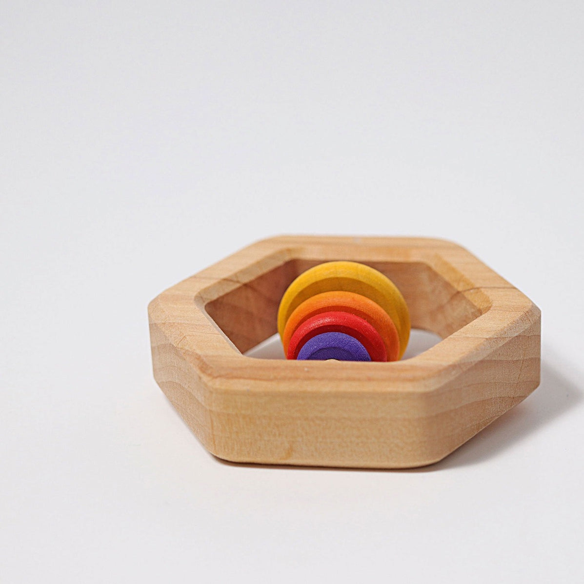 Grimm's Wooden Baby Toy Grasping Rattle - Hexagonal - Australia — Oskar ...