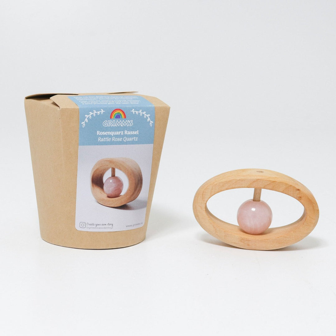 Grimm's Grasping Rattle Rose Quartz 08