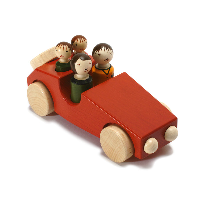 10020.1 Weizenkorn Wooden 4 Passenger car Red