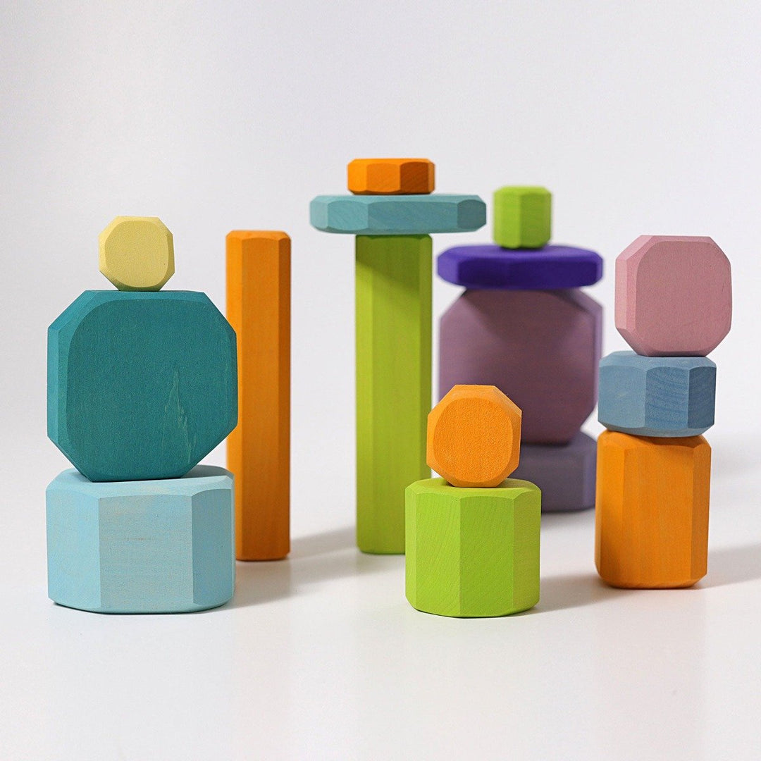 10045 Grimms Wooden Blocks - Color Tree Slices