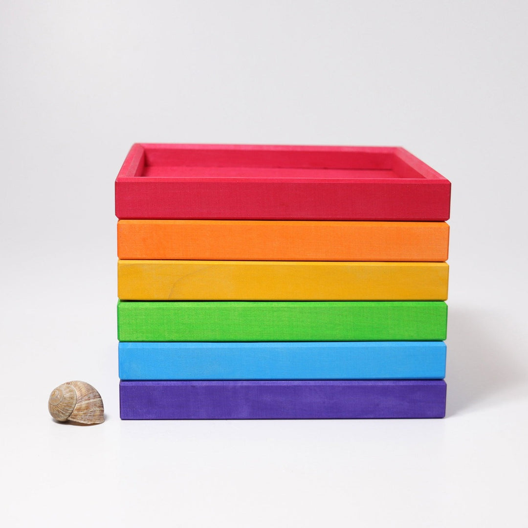 10134 Grimms Wooden Rainbow Frames 6 pieces