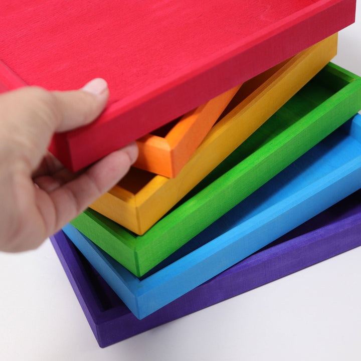 10134 Grimms Wooden Rainbow Frames 6 pieces