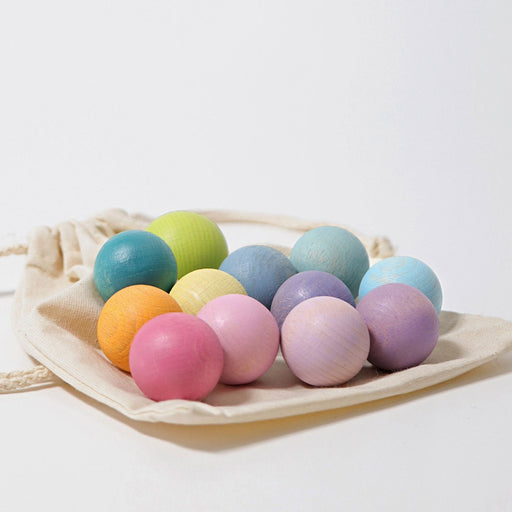 GR-10235 Grimm's Wooden Balls Pastel Small 12 Pieces (2019)