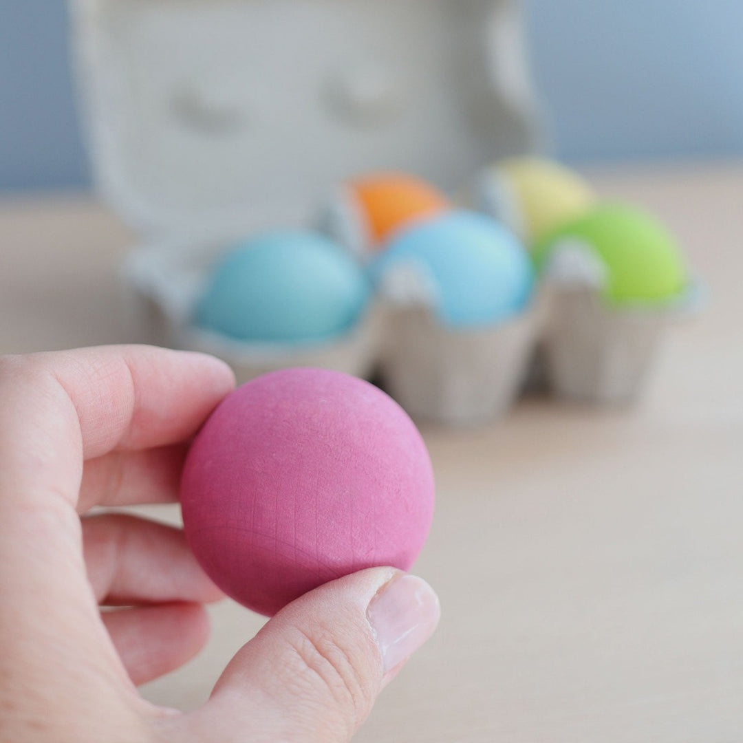 10238 Grimms Wooden Pastel Balls 6 pieces