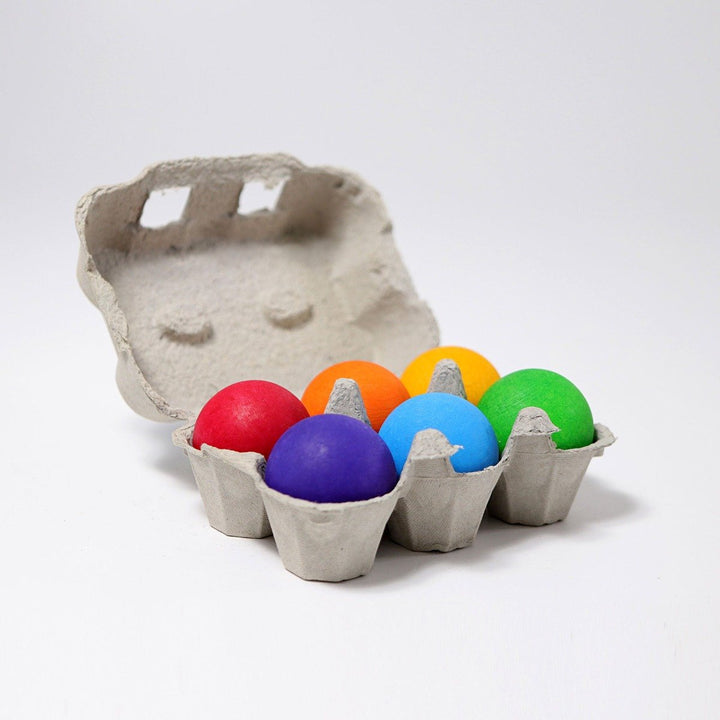 10239 Grimms Wooden Rainbow Balls 6 pieces