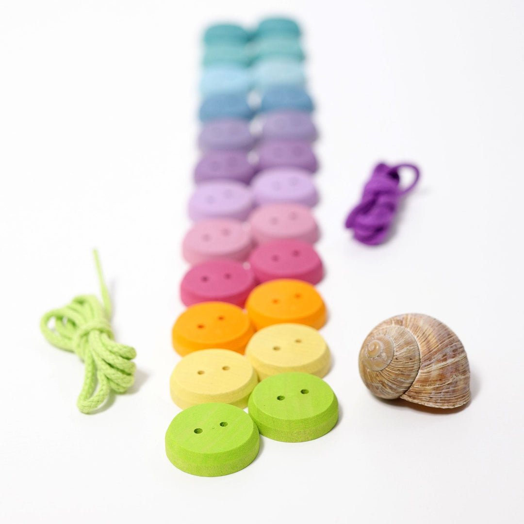 10318 Grimm's Pastel Threading Game Small Buttons