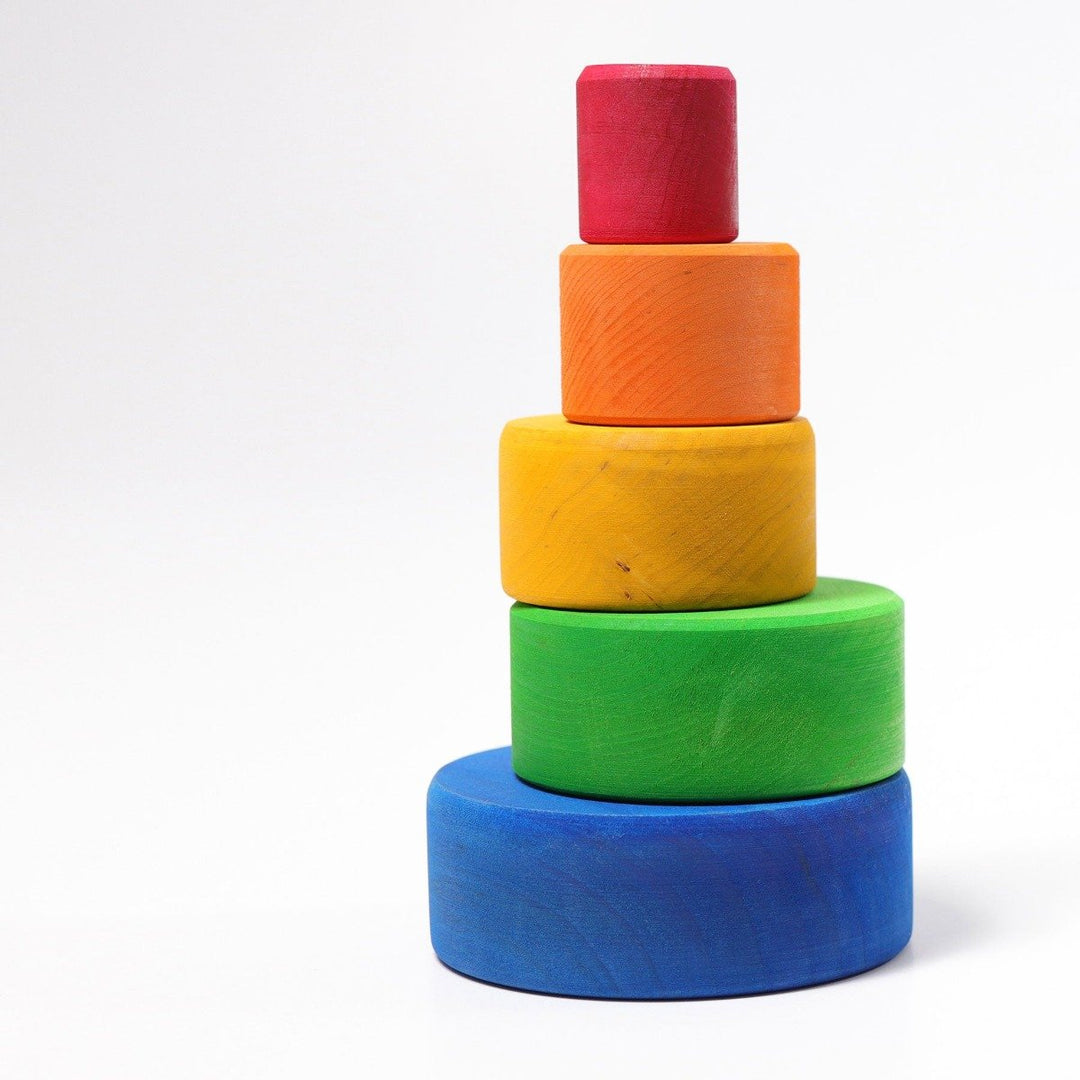 10350 Grimms Coloured Stacking Bowls outside blue